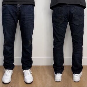 Tom Tailor Tribute to Bambi Mens Dark Wash Slim Euro Jeans Blue 34x31